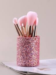 1pc glitter makeup brush storage box