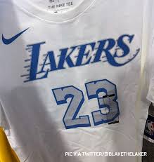 Nike kobe bryant #8 mens size large la lakers blue script nba basketball jersey. Leak New La Lakers Blue And Silver City Jersey For 2021 Sportslogos Net News