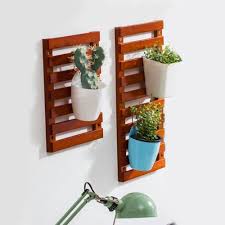 Wall Mount Wood Plant Stand Indoor