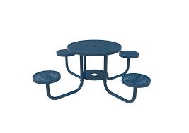 Perforated Steel Round Patio Table With