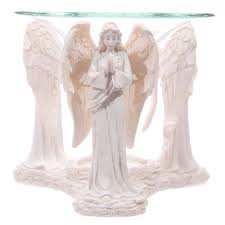 White Praying Angel Figurine Oil Burner