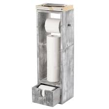 Hang the holder on this industrial rack, sturdy enough to hold your necessities for the bath and your pretties, as well. Interdesign White Standing Toilet Paper Tissue Holder For Sale Online Ebay