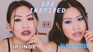 90s inspired makeup look grunge vs