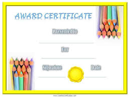 Free School Certificates Awards