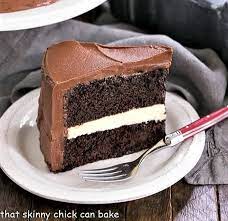 Chocolate Cake With Ganache Filling And Buttercream Frosting gambar png