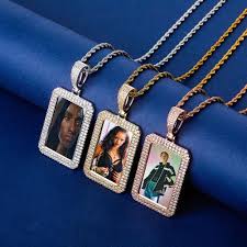 photo pendants custom hip hop jewelry
