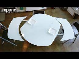 White Glass Extendable Kitchen Table