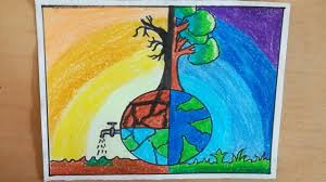 draw save water save earth drawing