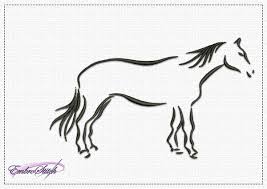 Careful Horse Embroidery Design 3 Sizes