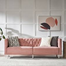 modern velvet tufted sofa bed