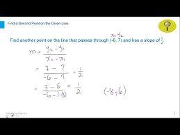 Finding A Second Point On A Line