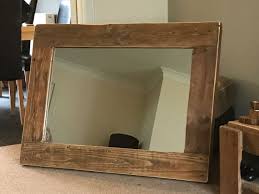Handmade Rustic Wood Framed Mirror