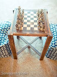 Cedar chess table woodworking plans. Diy Chess Or Checkers Table