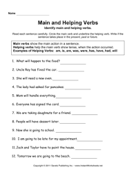 Esl lesson plans for helping verb. Main Helping Verbs