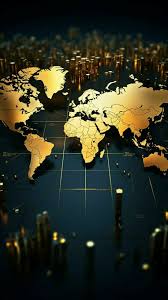 Gold World Map Stock Photos Images And