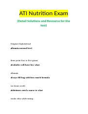ati rn nutrition proctored exam 2021