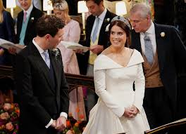 Princess eugenie's gorgeous peter pilotto wedding dress may have been the talk of the town on friday, but she really turned up the glamour with her second gown, which she wore to her evening reception at the royal lodge, her dad prince andrew's official residence, on friday night. Princess Eugenie Wedding Dress Designer Popsugar Fashion