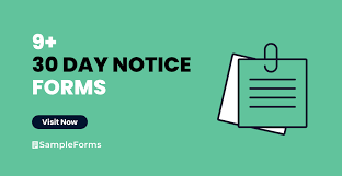 sle 30 day notice forms in pdf