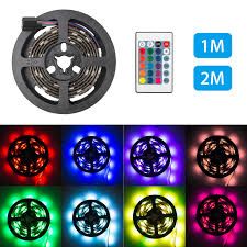 Battery Powered Led Strip Lights 6 6ft 3 3ft Waterproof Flexible Color Changing Rgb Led Light Strip With 24 Keys Ir Remote Control Led Light Strip Rope Kit For Home Bedroom Diy Party Indoor Outdoor