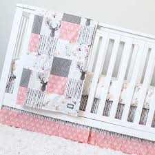 Woodland Nursery Girl Crib Bedding