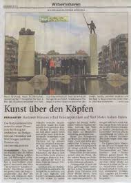 Kunst über den Köpfen - Hartmut Wiesner | DieGiesserei. - 2012-10-20_Wilhelmshavener-Zeitung_Hartmut-Wiesner