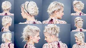 We've compiled 30 of our favorite updos for short hair to show how with braids, twists, pins, and product, you can style your short hair in fresh. 10 Easy Updo Tutorials For Short Hair Milabu Youtube