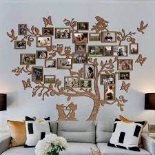 Large Family Tree Photo Collage Wooden