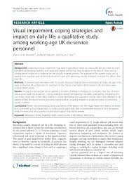 pdf visual impairment coping