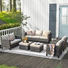 Xizzi Venus Gray 6 Piece Wicker Outdoor