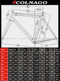 Colnago C59 Frame Size Chart Lajulak Org