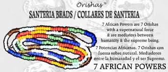 santeria bead necklace 7 african powers