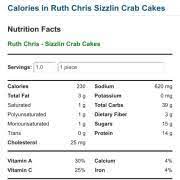 user added ruth chris crab cakes