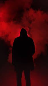 person silhouette wallpaper 4k red