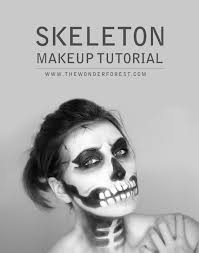 skeleton skull makeup tutorial for