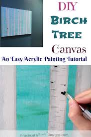 Diy Birch Tree Painting On Canvas