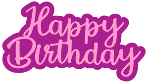 happy birthday cute font double layer