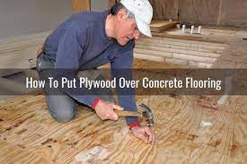 can you put plywood over concrete