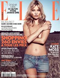 kate moss poses for french elle