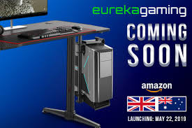 Siducal mobile stand up desk, adjustable laptop desk with wheels home office workstation, rolling table laptop cart for standing or sitting, black. The Wait Is Over Eureka Gaming Is Coming To Amazon Uk And Amazon Australia March 22nd Up Your Game When Eureka Gaming Becomes Gaming Desk Ergonomic Desk Desk
