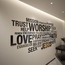 Worship Pray Love Religious Wall Sign