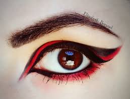 gothic red black eye look for