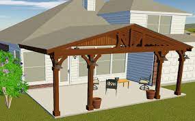Gabled Patio Cover With Custom Lighting