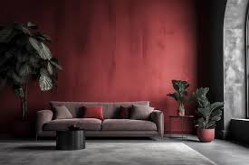 Grey Sofa With Red Pillows
