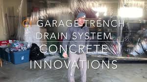 garage trench drain system step by