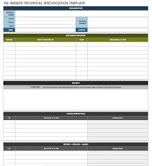 Free Technical Specification Templates Smartsheet