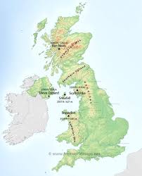 Hd00:14united kingdom map with flag. United Kingdom Physical Map