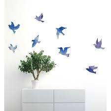 Watercolor Flock Of Birds Wall Decal