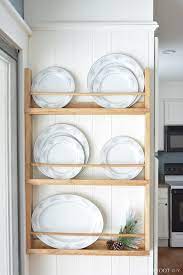 wooden wall plate rack