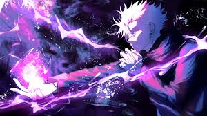 gojo satoru with purple lightning