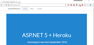 asp net 5 site and hosting it with heroku